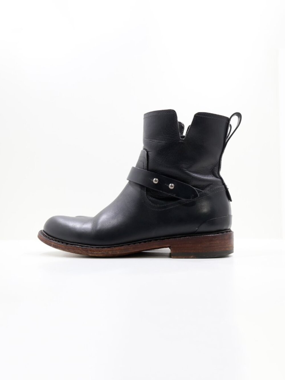 Rag & Bone Ashford Black Leather Moto Boots - Women's 9.5/EU 39.5